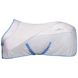 "Weatherbeeta Air-Tec Standard-Neck Horse Cooler Rug White/blue (5 6"")" - thumbnail 1