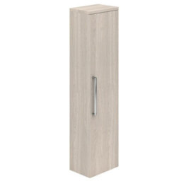 Plum&clay Novela Light Wood Wall Mounted Bathroom Tall Storage Cabinet Unit Bathroom Furniture - thumbnail 3