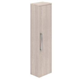 Plum&clay Novela Light Wood Wall Mounted Bathroom Tall Storage Cabinet Unit Bathroom Furniture - thumbnail 1