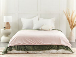 Beliani Weighted Blanket Cover 800 Rhea 120 X 180 Cm Pastel Pink - thumbnail 2
