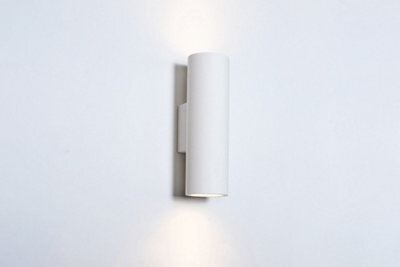 Luminosa Lighting Luminosa Indoor Decorative Paintable Plaster Kos Wall Light Ip20 For 2 X Gu10 White