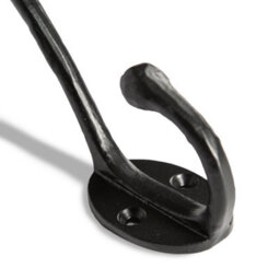 Hammer and Tongs Hammer & Tongs Rounded Hat & Coat Hook - W35mm X H125mm - Black - thumbnail 2