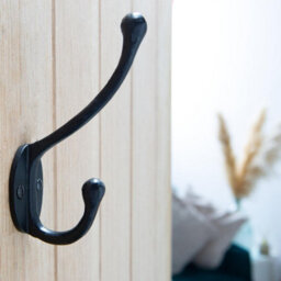 Hammer and Tongs Hammer & Tongs Rounded Hat & Coat Hook - W35mm X H125mm - Black - thumbnail 5