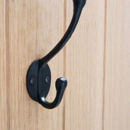 Hammer and Tongs Hammer & Tongs Rounded Hat & Coat Hook - W35mm X H125mm - Black - thumbnail 6