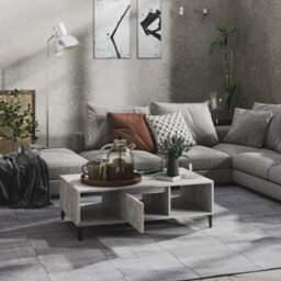 Berkfield Industrial Coffee Table Concrete Grey 103.5X60X35 Cm Engineered Wood - thumbnail 3
