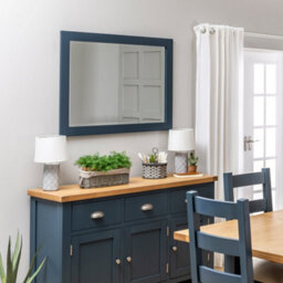 The Furniture Market Westbury Blue Painted Large Wall Mirror Solid Pine Frame - H 1080 X W 780 X D 20mm - thumbnail 3