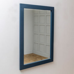 The Furniture Market Westbury Blue Painted Large Wall Mirror Solid Pine Frame - H 1080 X W 780 X D 20mm - thumbnail 2