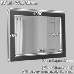 The Furniture Market Westbury Blue Painted Large Wall Mirror Solid Pine Frame - H 1080 X W 780 X D 20mm - thumbnail 7