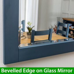 The Furniture Market Westbury Blue Painted Large Wall Mirror Solid Pine Frame - H 1080 X W 780 X D 20mm - thumbnail 5