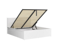 Impact Furniture Ottoman King Size Bed Frame Euro 160Cm Gas Lift Up Storage White Gloss Bed Tetrix - thumbnail 4