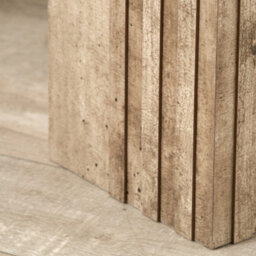 Pacific Lifestyle Grey Concrete Effect Round Side Table With Fluted Groove Plinth Base 40Cm, Elkton - thumbnail 6