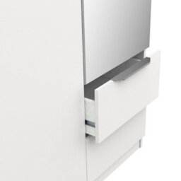 FurniComp LTD Furnicomp Chicago 3 Door 2 Drawer Matt White 120Cm Mirrored Triple Wardrobe - thumbnail 4