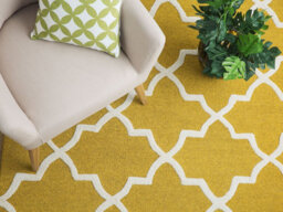 Beliani Rug Silvan Yellow 140 X 200 Cm Wool - thumbnail 2