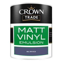 Crown Trade Vinyl Matt Walls & Ceilings Emulsion Paint Ral 290 30 25 (290 30 25) 1L - thumbnail 2