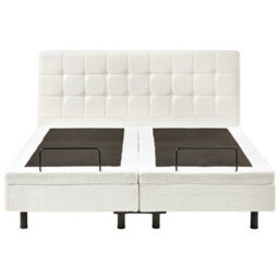 Beliani Adjustable Bed Boucle Duke 160 X 200 Cm (Eu King Size) Off-White - thumbnail 8
