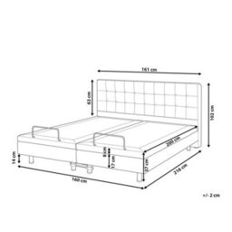 Beliani Adjustable Bed Boucle Duke 160 X 200 Cm (Eu King Size) Off-White - thumbnail 3