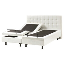 Beliani Adjustable Bed Boucle Duke 160 X 200 Cm (Eu King Size) Off-White - thumbnail 5
