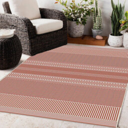 The Rugs Duo Weave Collection Outdoor Rugs In Fine Line Design - thumbnail 5