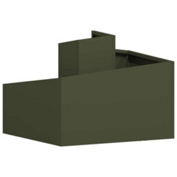 Berkfield Garden Planter Olive Green 60 X 60 X 50 Cm Steel - thumbnail 4