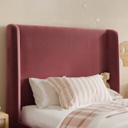 Flair Alma Single Winged Headboard Bed Pink Velvet - thumbnail 3