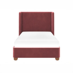 Flair Alma Single Winged Headboard Bed Pink Velvet - thumbnail 5