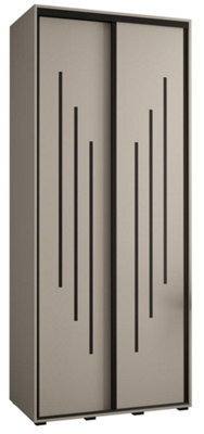 Arte Elegant Dakota Viii Sliding Door Wardrobe 1200mm - Compact Storage With Hanging Rails, And Shelves H2350mm D600mm - image 1