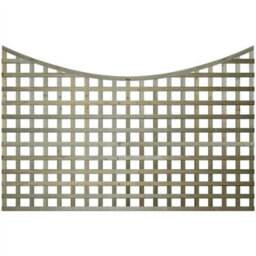 Premier Garden Supplies Concave Top Wooden Trellis Panel 6Ft X 4Ft (3 Pack) Privacy Square Lattice Fencing Screen Divider For Climbing Plant Support - thumbnail 9