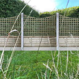 Premier Garden Supplies Concave Top Wooden Trellis Panel 6Ft X 4Ft (3 Pack) Privacy Square Lattice Fencing Screen Divider For Climbing Plant Support - thumbnail 8