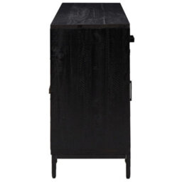 Vidaxl Sideboard Black 110X35X70 Cm Solid Pinewood - thumbnail 5