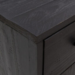 Vidaxl Sideboard Black 110X35X70 Cm Solid Pinewood - thumbnail 6