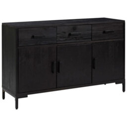 Vidaxl Sideboard Black 110X35X70 Cm Solid Pinewood - thumbnail 2