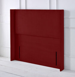 "Slumbre Victoria Winged Plush Velvet 6Ft Super King 50"" Floor Standing Headboard - Burgundy"