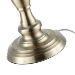Happy Homewares Classic Antique Brass Table Lamp Base With Curvy Metal Stem Design - thumbnail 2