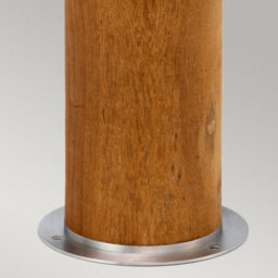 Luminosa Lighting Elstead Hornsea Outdoor Bollard Teak With 316 Stainless Steel, Ip55 - thumbnail 3