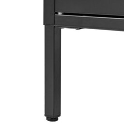 Beliani 3 Door Sideboard Gleora Metal Black - thumbnail 6