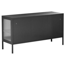 Beliani 3 Door Sideboard Gleora Metal Black - thumbnail 5