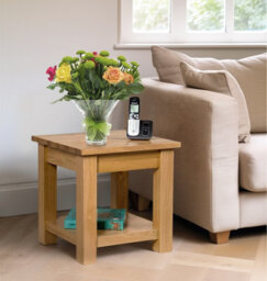Hallowood Furniture Waverly Oak Lamp Table - thumbnail 8