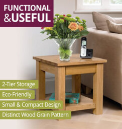 Hallowood Furniture Waverly Oak Lamp Table - thumbnail 5