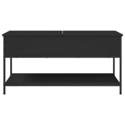 Berkfield Coffee Table Black 100X50X50 Cm Engineered Wood And Metal - thumbnail 5