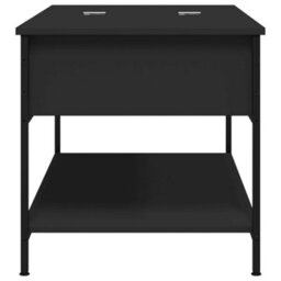 Berkfield Coffee Table Black 100X50X50 Cm Engineered Wood And Metal - thumbnail 6