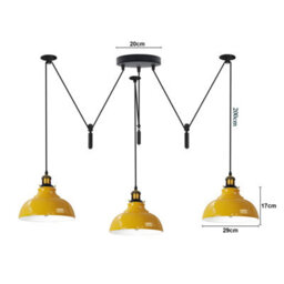 Ledsone Modern Brushed Silver Pendant Light Kit Shade Adjustable 2M Ceiling Lamp E27 Base 110-240V For Kitchen & Dining Room - thumbnail 2
