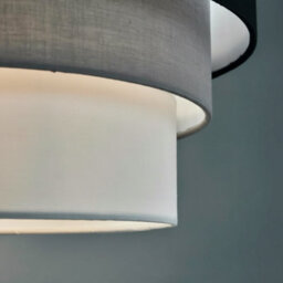 Easy Fit Black Ceiling Lampshade Pendant Light Shade For Living Room With Bulb - thumbnail 5