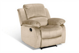 Chenille Fabric Oatmeal Beige Manual Recliner Chair Valencia - thumbnail 4