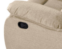 Chenille Fabric Oatmeal Beige Manual Recliner Chair Valencia - thumbnail 5
