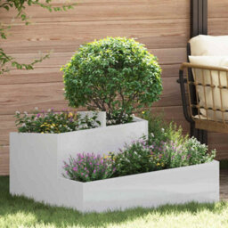 Berkfield Garden Planter Silver 80 X 80 X 50 Cm Galvanised Steel