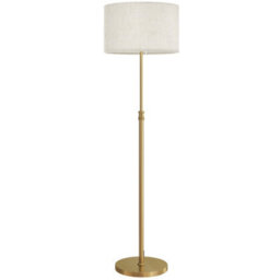 Wyld Haus Mava Metal H8 Height-Adjustable Gold Tone Floor Lamp With Linen Shade, Dimmable 9W Led 800 Lm - thumbnail 2