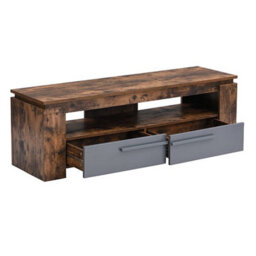 Furniture in Fashion Portland Wooden Tv Stand With 2 Drawers In Rustic Oak - thumbnail 6