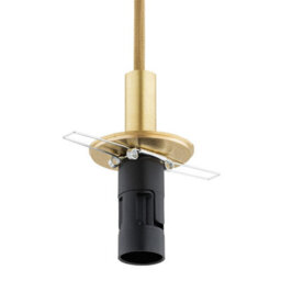 Luminosa Lighting Luminosa Almiros 12Cm Globe Pendant Ceiling Light White-Brown (Marble Colour), Brushed Brass, Gold Wire - thumbnail 5