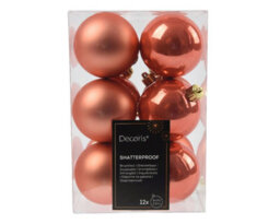 Decoris 4X 12 Spiced Pumpkin Orange Baubles Christmas Tree Decorations Tree Ornaments 6Cm - thumbnail 3