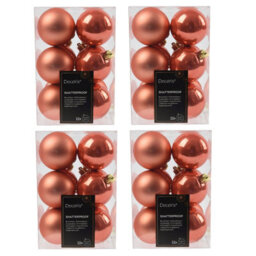 Decoris 4X 12 Spiced Pumpkin Orange Baubles Christmas Tree Decorations Tree Ornaments 6Cm - thumbnail 2